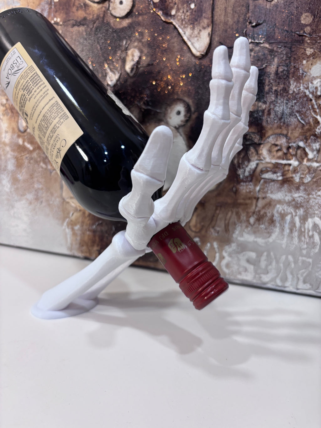 Skjelett Vinflaskeholder  Dekorativ Bordpynt