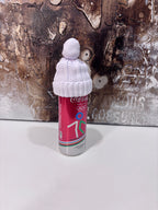 All white Strikket Lue med Dusk Dekorativ Flaskepynt