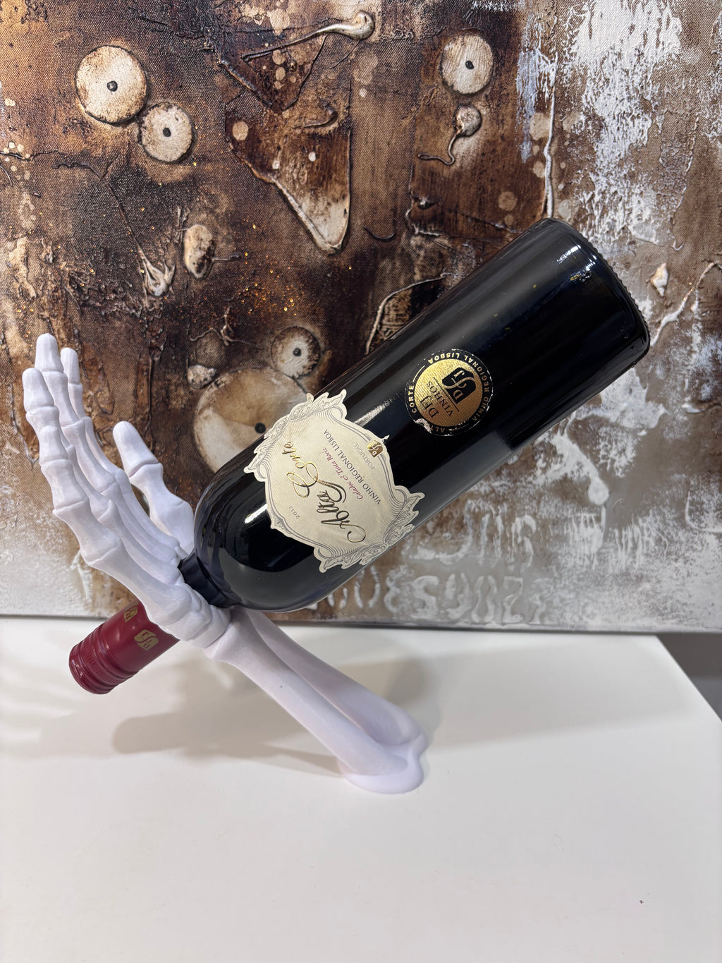 Skjelett Vinflaskeholder  Dekorativ Bordpynt