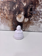 All white Strikket Lue med Dusk Dekorativ Flaskepynt